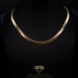 Herringbone Necklace in Yellow Gold
