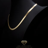 Herringbone Necklace in Yellow Gold