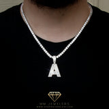 Letter Pendant in White Gold
