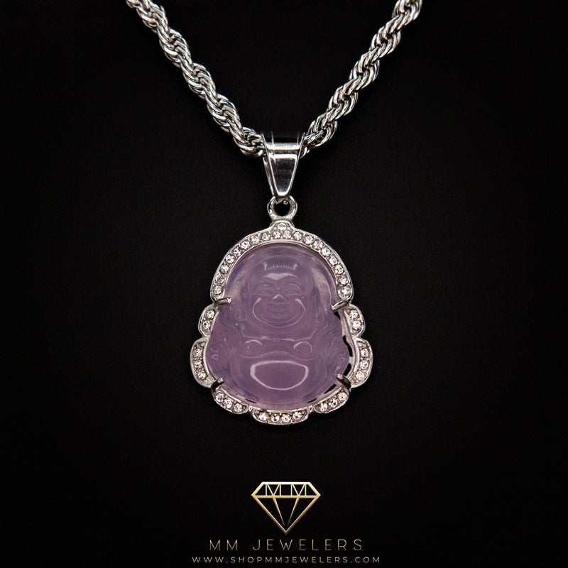 Buddha Pendant in White Gold