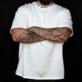 MMJ Diamond Collar Oversized White T-Shirt