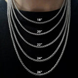 4mm Tennis Chain in White Gold