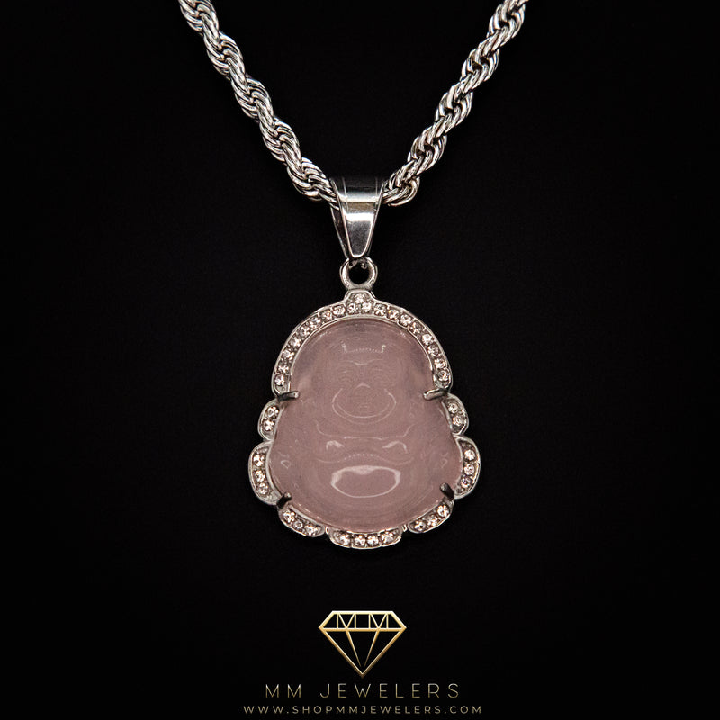 Buddha Pendant in White Gold