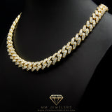 Prong Link Choker (12mm) Yellow Gold