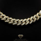 Prong Link Choker (12mm) Yellow Gold
