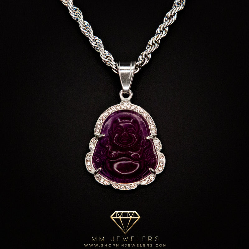 Buddha Pendant in White Gold