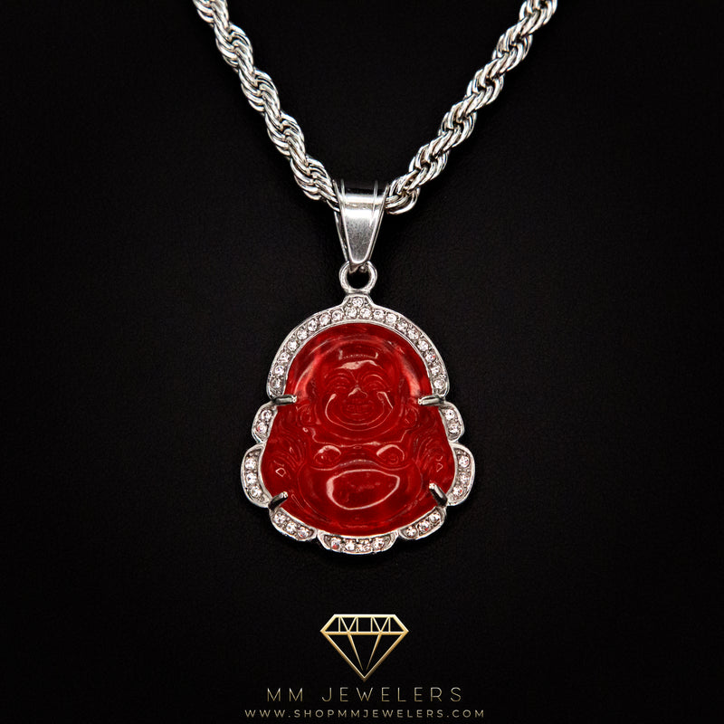 Buddha Pendant in White Gold