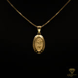 Saint Christopher Oval Shape 10k Solid Gold