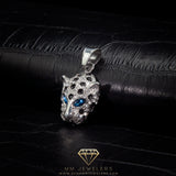 Leopard Pendant in White Gold