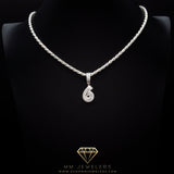 #6 Pendant & Rope Chain in Sterling Silver