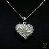 Sterling Silver Curved Heart Pendant