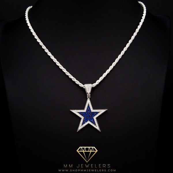 14K Yellow Gold Dallas Cowboys Star Pendant | Shin Brothers Jewelers Inc.