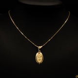 Saint Christopher Oval Shape 10k Solid Gold