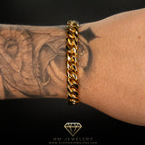10mm Cuban Bracelet in Yellow Gold