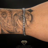 6mm Cuban Bracelet in White Gold