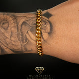 8mm Cuban Bracelet in Yellow Gold