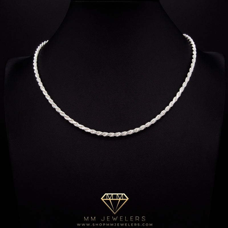 3mm Rope Chain in Silver