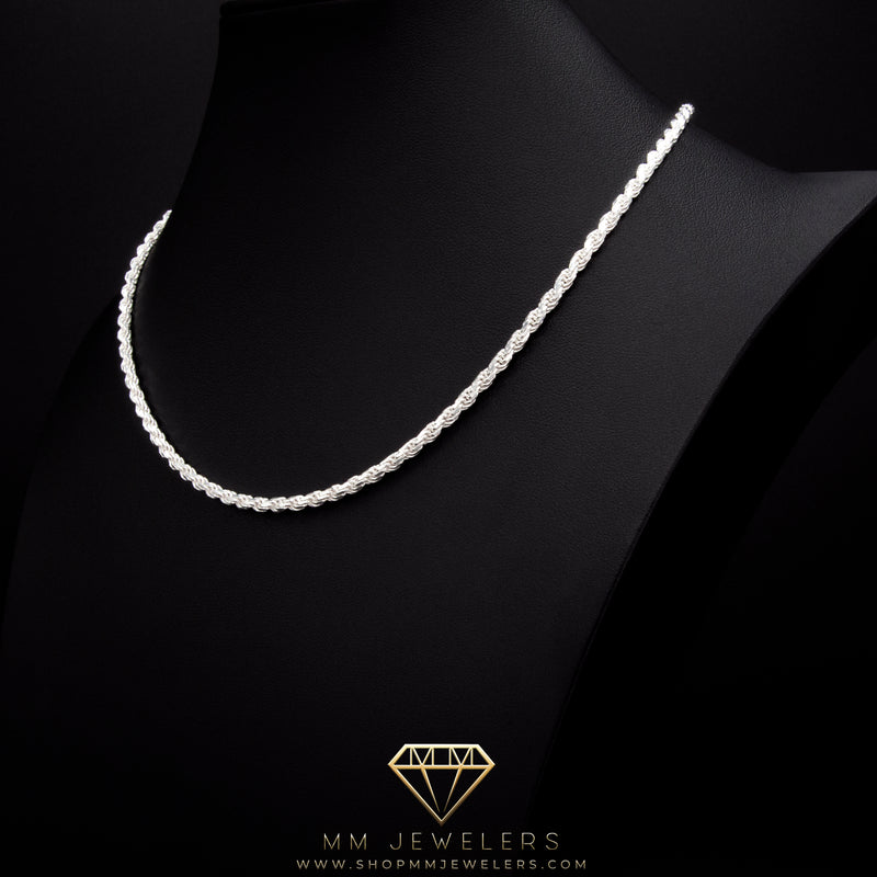 3mm Rope Chain in Silver