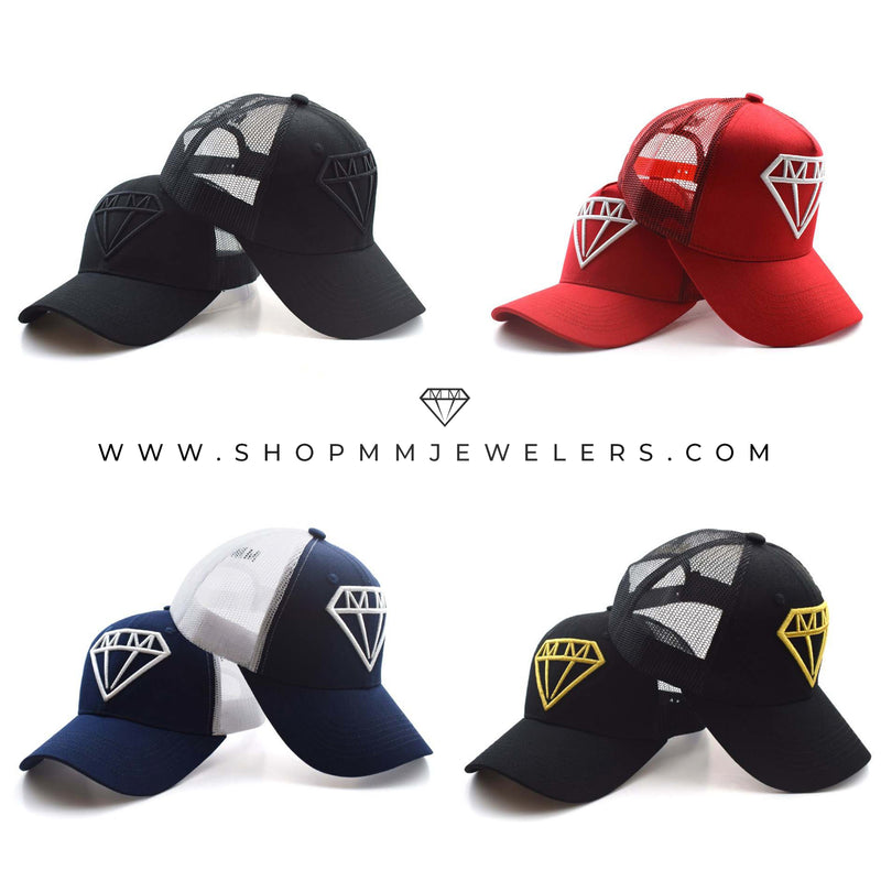 MMJ Diamond Logo Mesh Cap (Black on Black)