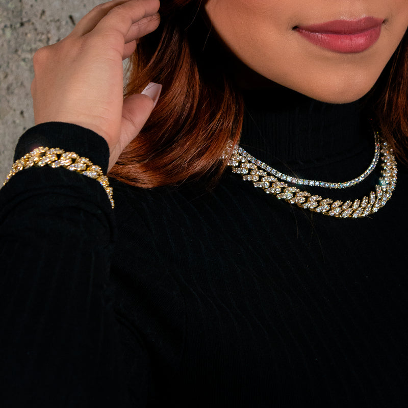 Tennis, Cuban & Bracelet Set